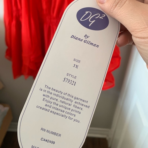 NWT / STUNNING / Red / Long Sleeve / Billowy / Blouse - Picture 9 of 10